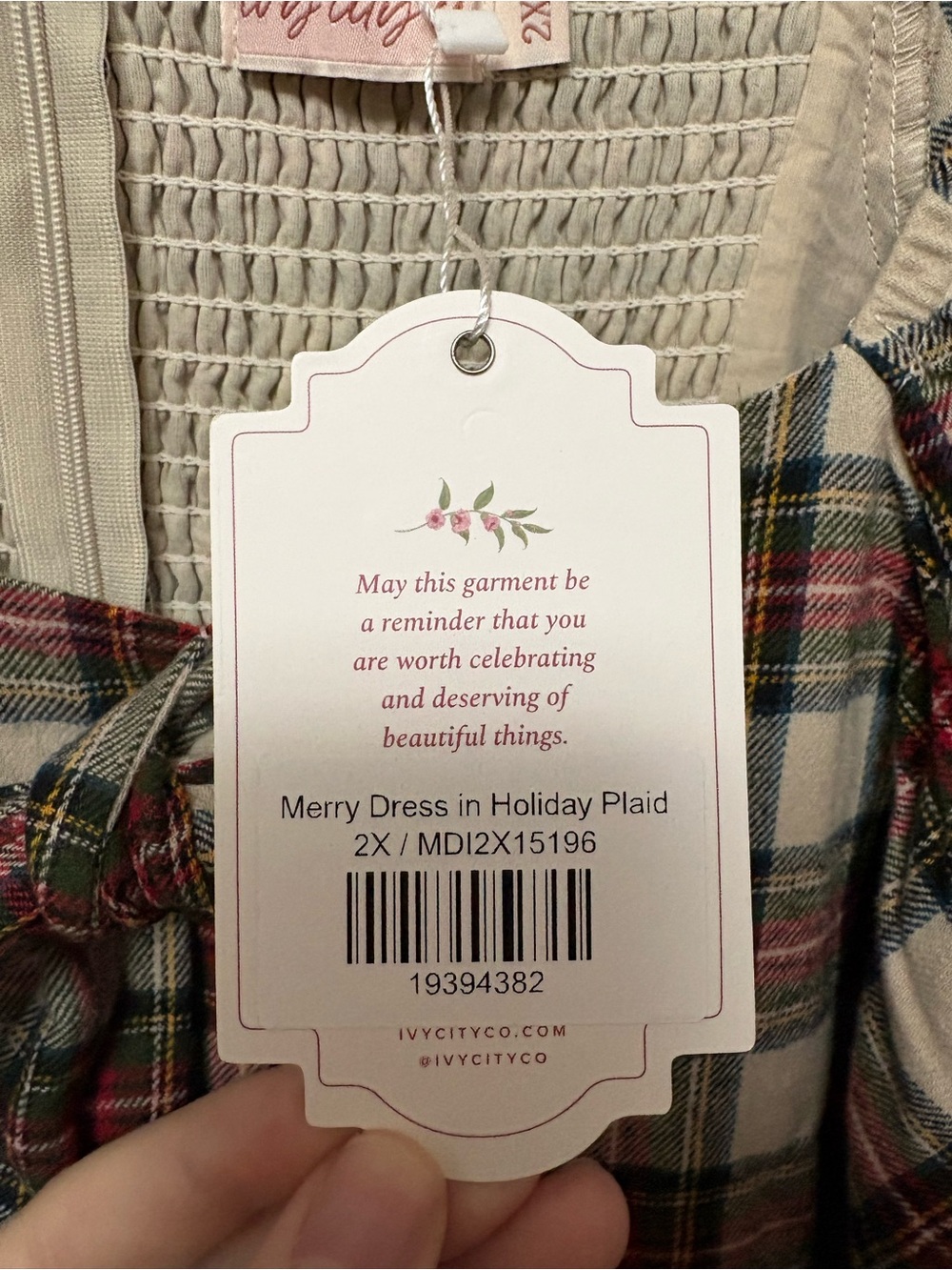 Ivy City Co Merry Dress Holiday Plaid Midi Size 2X NWT New - Picture 15 of 16